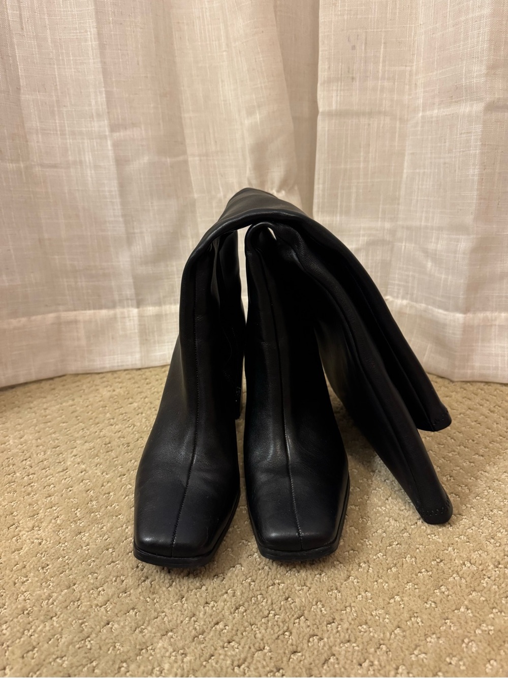 Chinese Laundry Black Over-the-Knee Square-Toe Boots